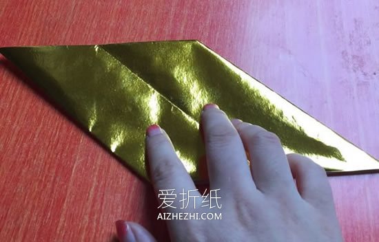 怎么折纸金元宝的方法 简单手工元宝的折法- www.aizhezhi.com