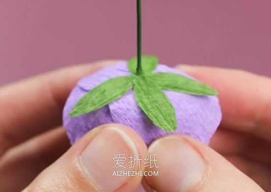 怎么做超美皱纹纸玫瑰 皱纹纸制作精美玫瑰花- www.aizhezhi.com