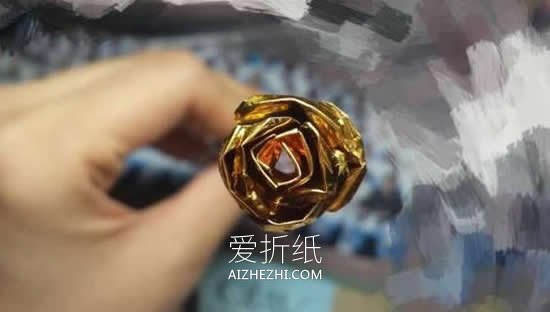 怎么做金箔纸玫瑰花 巧克力包装纸制作玫瑰- www.aizhezhi.com