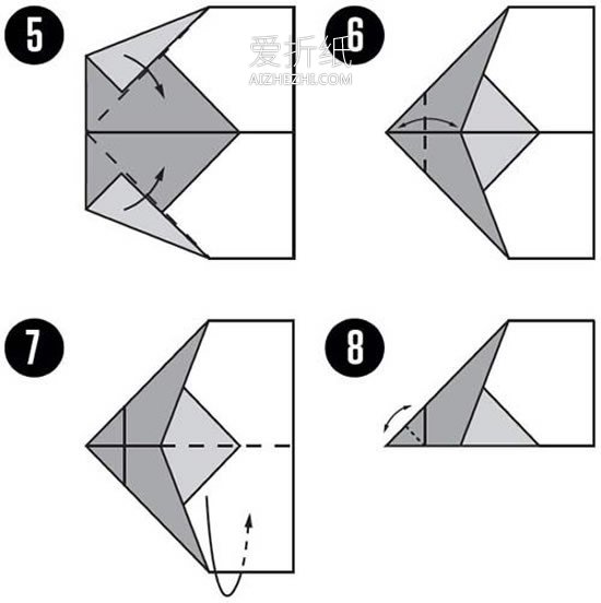 怎么折纸平稳又持久纸飞机的折法图解步骤- www.aizhezhi.com