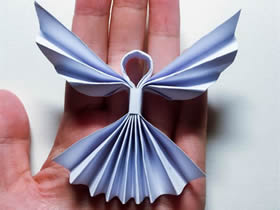 怎么简单折纸天使图解 儿童手工天使的折法