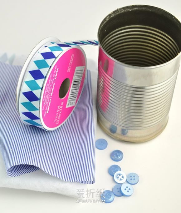 怎么做父亲节礼物笔筒 奶粉罐制作衣服笔筒- www.aizhezhi.com