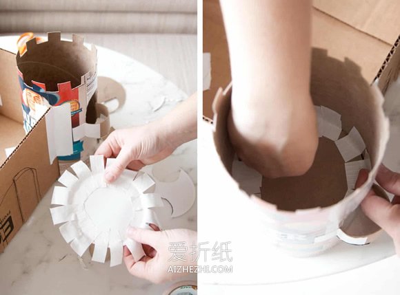 怎么用纸箱做城堡模型 废物利用手工制作城堡- www.aizhezhi.com