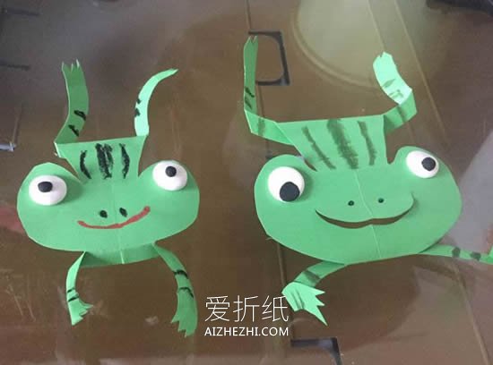 怎么剪纸青蛙的方法 儿童手工纸青蛙的剪法- www.aizhezhi.com