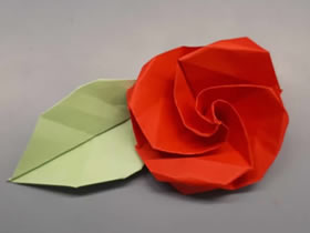 怎么简单折纸玫瑰花 容易学的玫瑰花折法图解