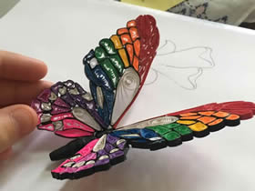 怎么做衍纸蝴蝶的方法 衍纸制作立体彩虹蝴蝶