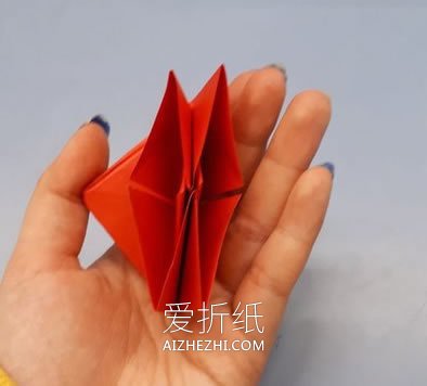 怎么简单折纸玫瑰花 容易学的玫瑰花折法图解- www.aizhezhi.com