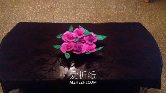 怎么手工折叠玫瑰花简单又漂亮的方法图解- www.aizhezhi.com