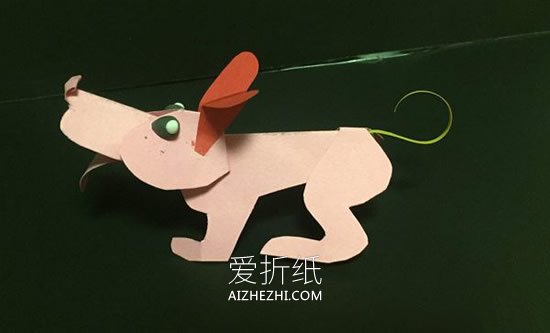 怎么做立体小狗狗图解 儿童卡纸制作乖狗狗- www.aizhezhi.com
