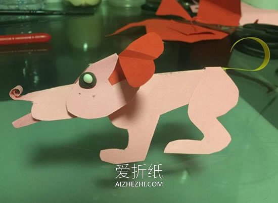 怎么做立体小狗狗图解 儿童卡纸制作乖狗狗- www.aizhezhi.com