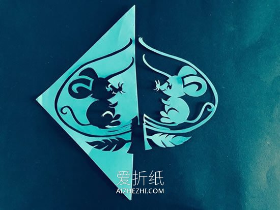 怎么剪纸鼠年窗花的方法 老鼠窗花的剪法图解- www.aizhezhi.com