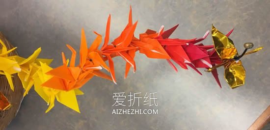 怎么折纸千纸鹤 做一个象征希望的火焰雕塑- www.aizhezhi.com