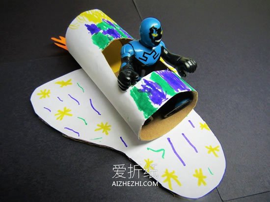 怎么简单做航天飞机 儿童卷纸芯航天飞机制作- www.aizhezhi.com