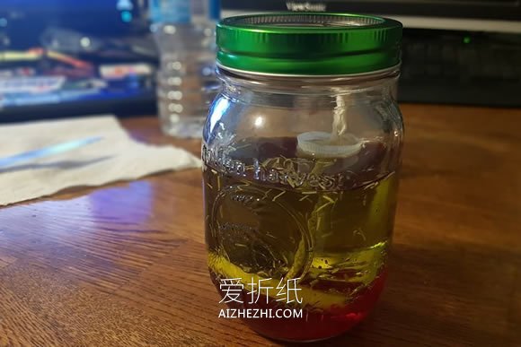 怎么自制油灯的方法 玻璃罐手工制作简易油灯- www.aizhezhi.com