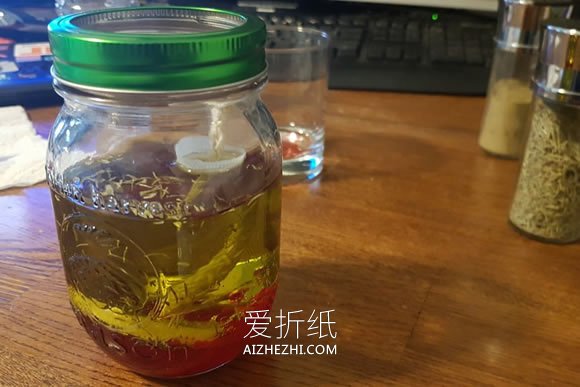 怎么自制油灯的方法 玻璃罐手工制作简易油灯- www.aizhezhi.com