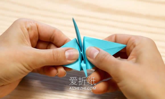 怎么折纸鹤的详细图解 零基础千纸鹤折法教程- www.aizhezhi.com