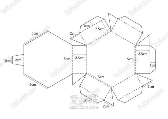 怎么做糖果礼盒的方法 卡纸制作六角礼品盒- www.aizhezhi.com