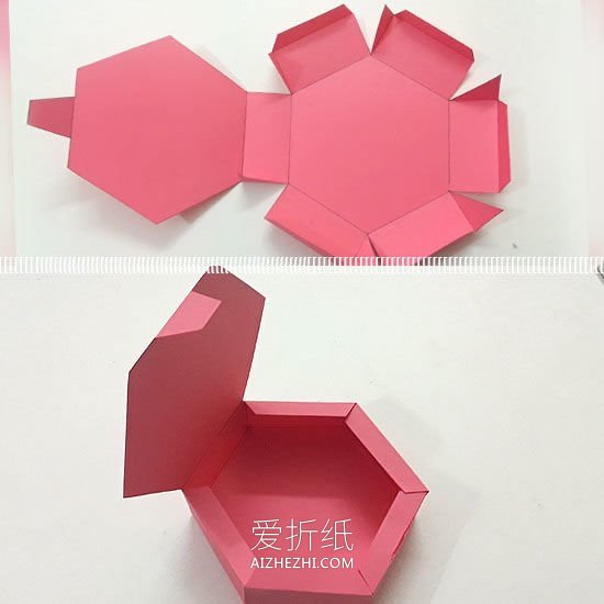 怎么做糖果礼盒的方法 卡纸制作六角礼品盒- www.aizhezhi.com