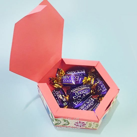 怎么做糖果礼盒的方法 卡纸制作六角礼品盒- www.aizhezhi.com