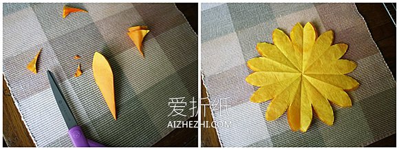 怎么简单做向日葵花 咖啡滤纸手工制作向日葵- www.aizhezhi.com