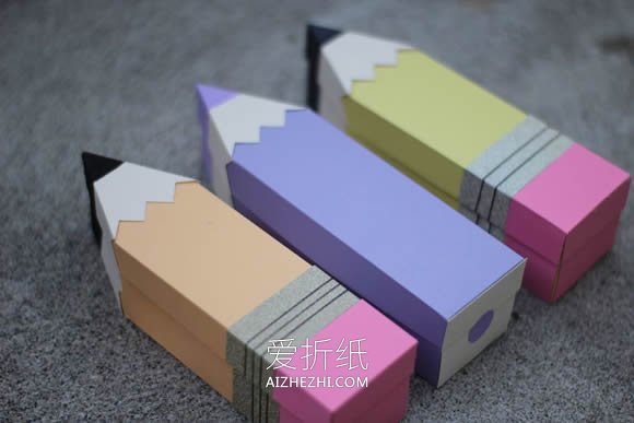 怎么做创意教师节礼品盒 卡纸制作铅笔礼盒方法- www.aizhezhi.com