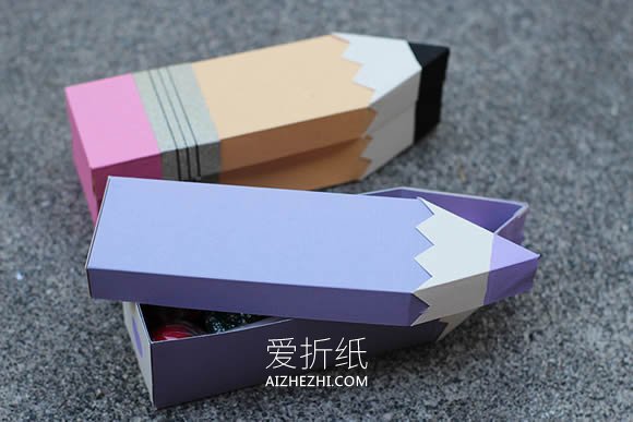 怎么做创意教师节礼品盒 卡纸制作铅笔礼盒方法- www.aizhezhi.com