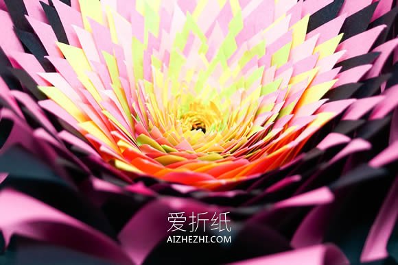 怎么做3D爆炸效果纸花 手工复杂纸花雕塑制作- www.aizhezhi.com