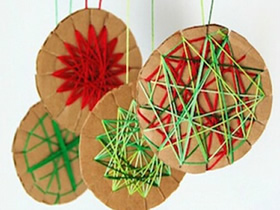 怎么做绕线星星挂饰 硬纸板制作挂饰的方法
