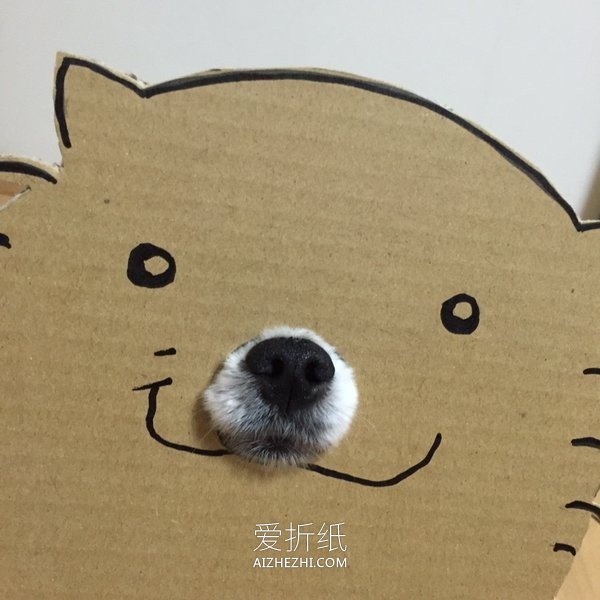 怎么做狗狗的恶搞道具 硬纸板制作整狗面具- www.aizhezhi.com
