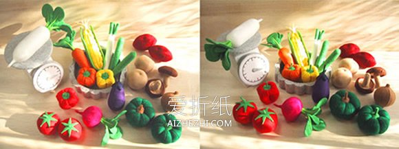 不织布手工制作的各种仿真食物模型图片- www.aizhezhi.com