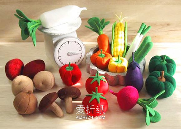 不织布手工制作的各种仿真食物模型图片- www.aizhezhi.com