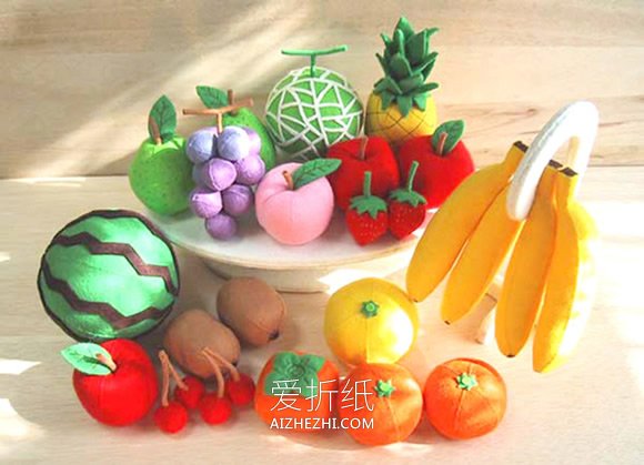 不织布手工制作的各种仿真食物模型图片- www.aizhezhi.com