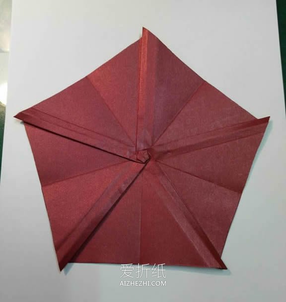 怎么折纸玫瑰花和花萼 手工制作玫瑰发箍做法- www.aizhezhi.com