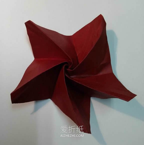 怎么折纸玫瑰花和花萼 手工制作玫瑰发箍做法- www.aizhezhi.com