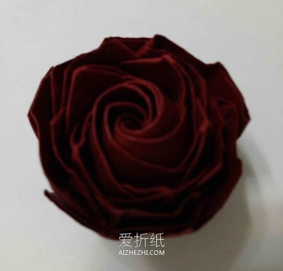 怎么折纸玫瑰花和花萼 手工制作玫瑰发箍做法- www.aizhezhi.com