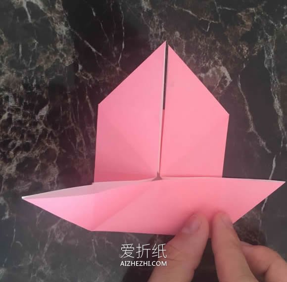 怎么简单折纸小帆船的折法图解教程- www.aizhezhi.com