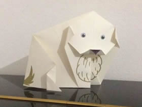 怎么简单折纸小狗狗 儿童手工小狗的折法图解