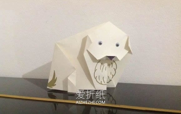 怎么简单折纸小狗狗 儿童手工小狗的折法图解- www.aizhezhi.com