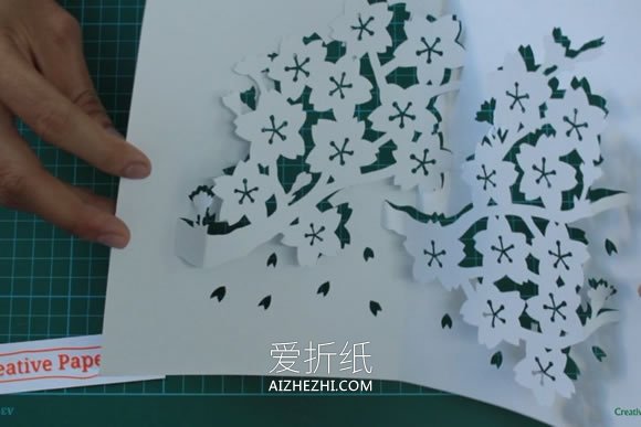 怎么做漂亮情人节贺卡 简单立体樱花卡片制作- www.aizhezhi.com