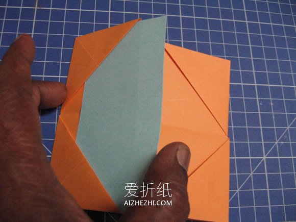 怎么手工折纸六孔笔筒的折法图解- www.aizhezhi.com