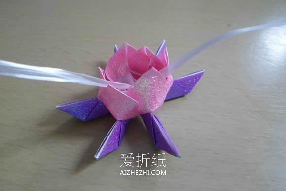 怎么简单折纸莲花的折法步骤图解- www.aizhezhi.com