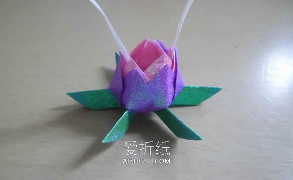 怎么简单折纸莲花的折法步骤图解- www.aizhezhi.com