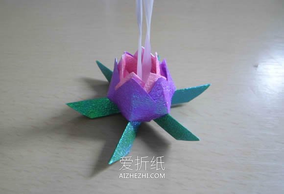 怎么简单折纸莲花的折法步骤图解- www.aizhezhi.com