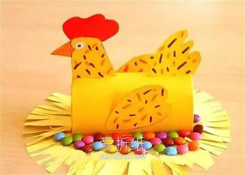 怎么简单做孵蛋的母鸡 卷纸芯手工制作母鸡- www.aizhezhi.com