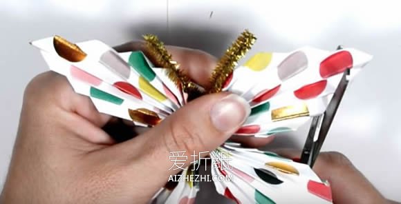 怎么折纸蝴蝶简单方法 幼儿手工蝴蝶折法图解- www.aizhezhi.com