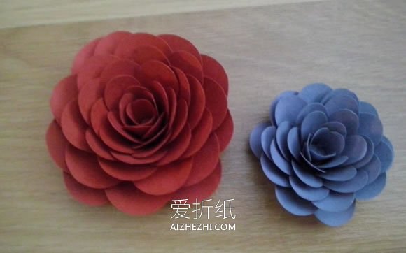 怎么用卡纸做立体纸花的手工制作图解教程- www.aizhezhi.com