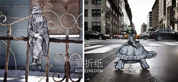 怎么做有创意的剪纸画 诙谐的3D立体剪纸图片- www.aizhezhi.com