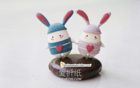 超轻粘土制作的超萌越狱兔作品图片- www.aizhezhi.com