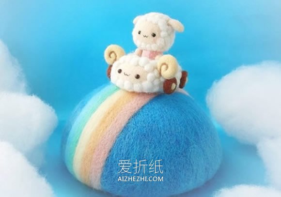 手工制作治愈系羊毛毡作品图片- www.aizhezhi.com