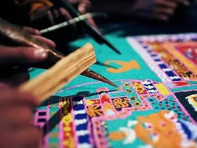 藏传佛教独有的坛城沙画艺术作品图片